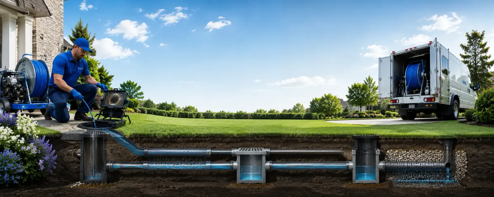 Outdoor drain cleaning information for La Pointe, WI
